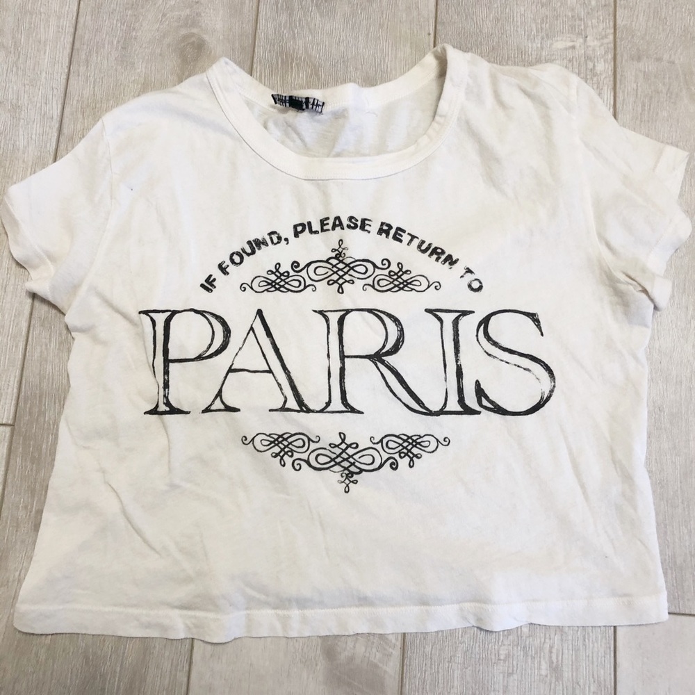Cropped Paris Tee